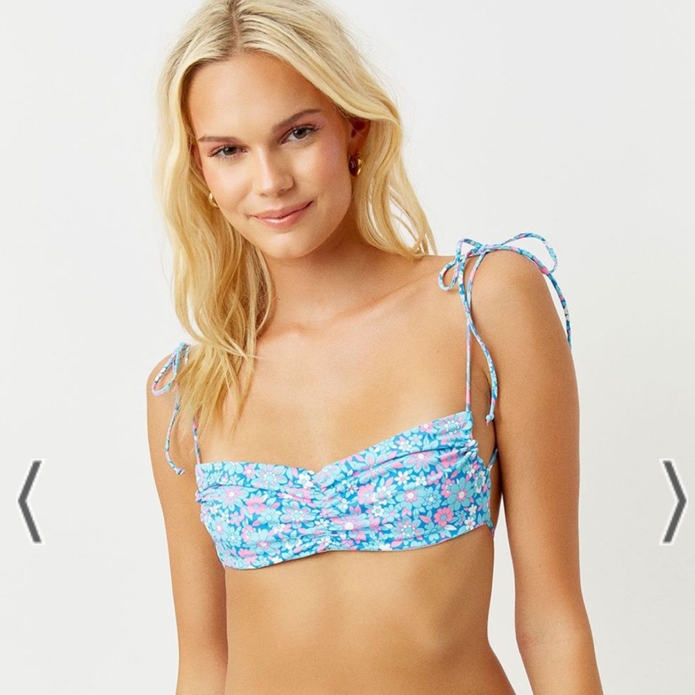 Frankie’s Bikinis blue wave set. Top: medium. Bottom: xs.
